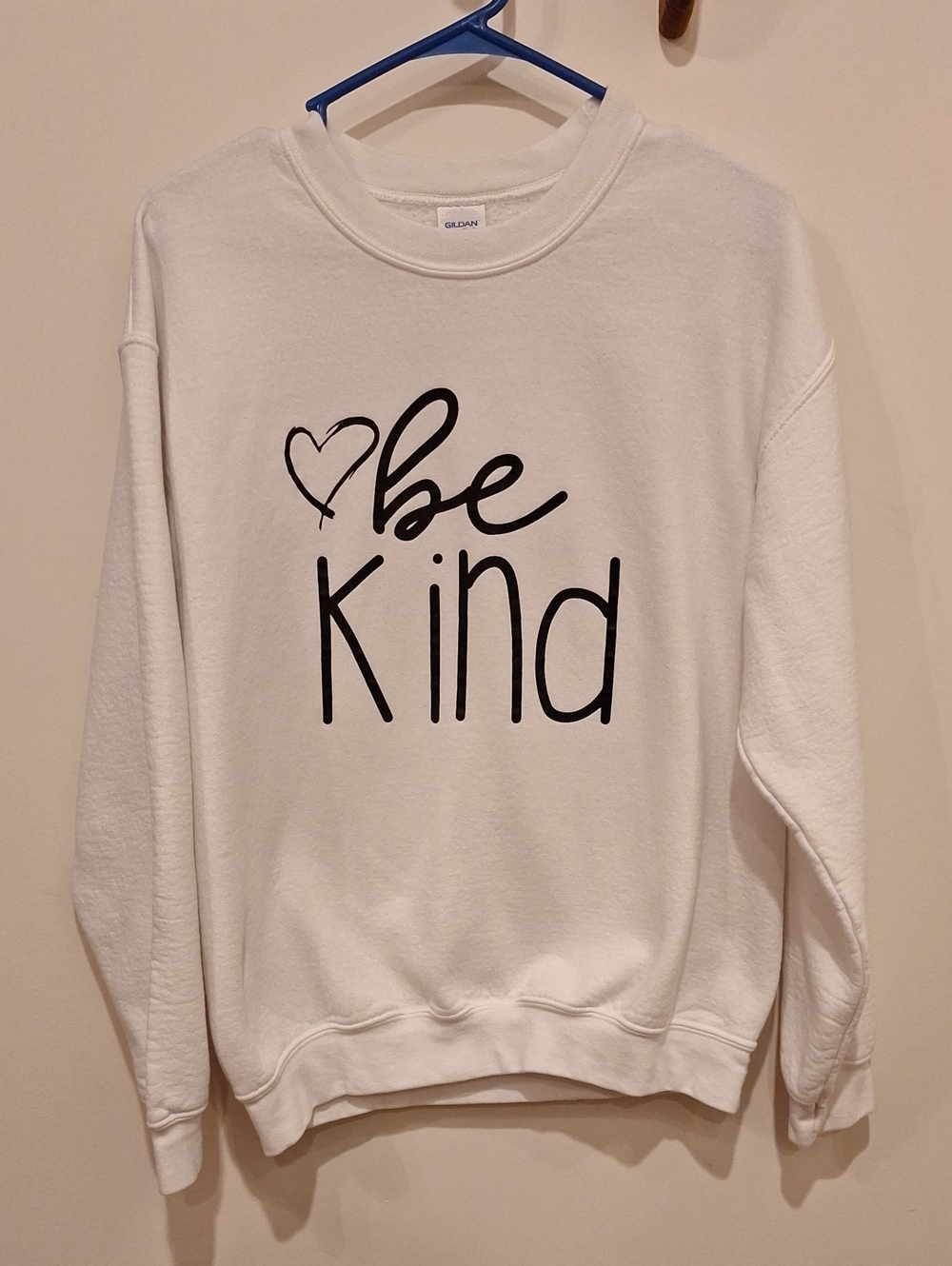 Gildan "Be Kind" White Crewneck Sweatshirt